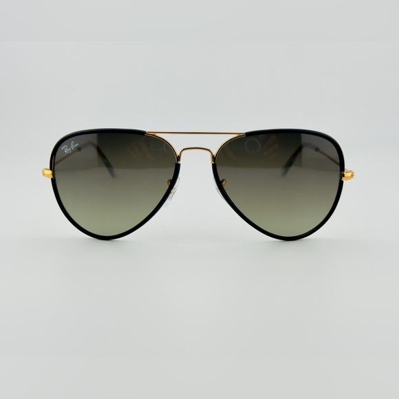 Ray-Ban Aviator Full Color Legend Sunglasses RB3025JM Black&Gold with Gray Lens main image 9
